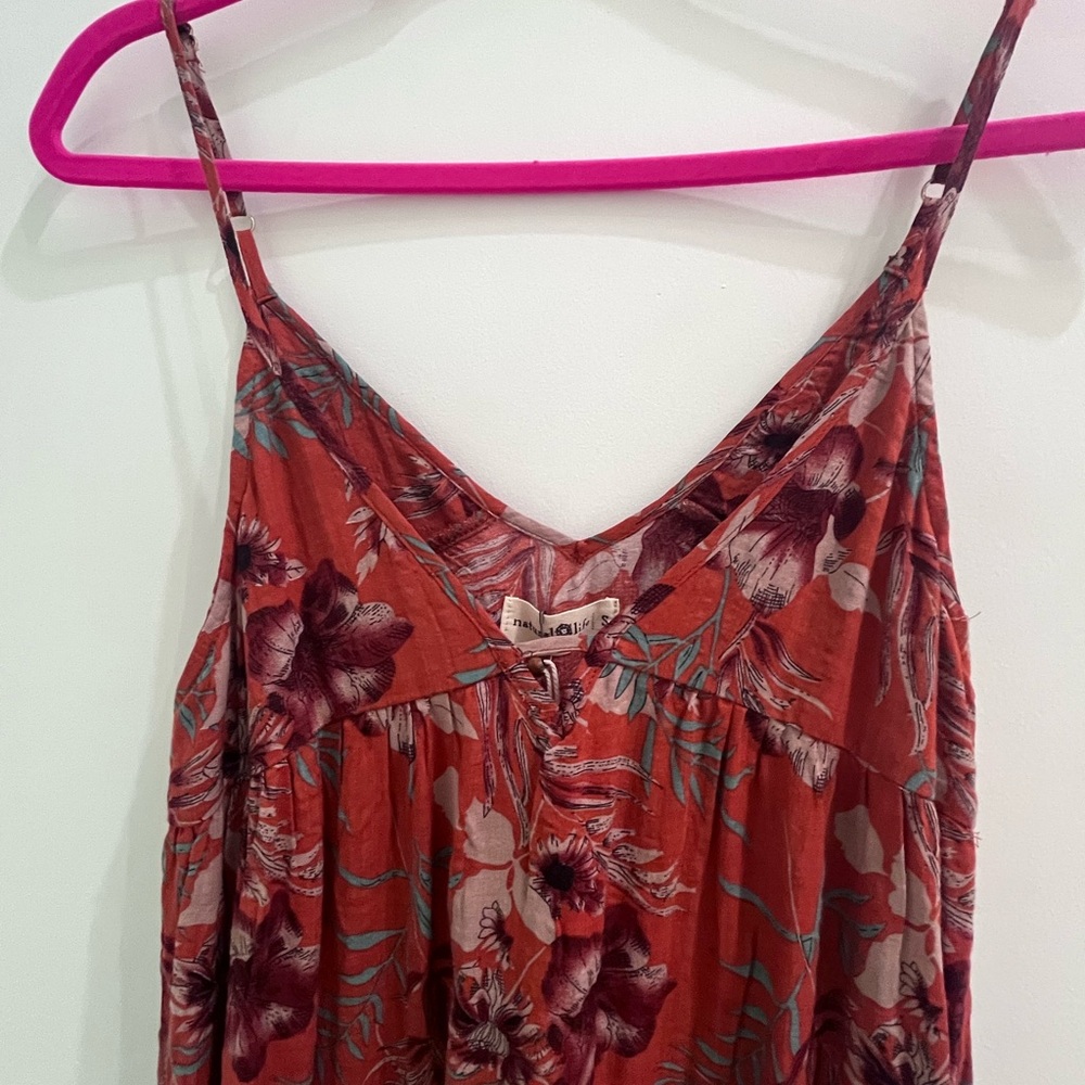 NATURAL LIFE Floral Orange Maxi Dress - Picture 2 of 5